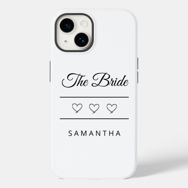 Die Braut Personalisiertes Hochzeitsdesign  Case-Mate iPhone Hülle (Rückseite)