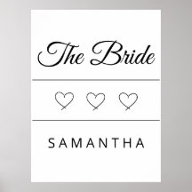 Die Braut Personalisiertes Hochzeitsdesign