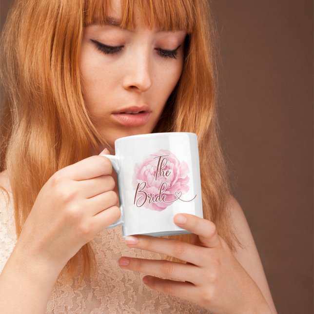 Die Braut Pfingstrose  Kaffeetasse (Bride Wedding Gift Idea)