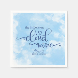 Die Braut steht auf Cloud 9 Paper Serviette
