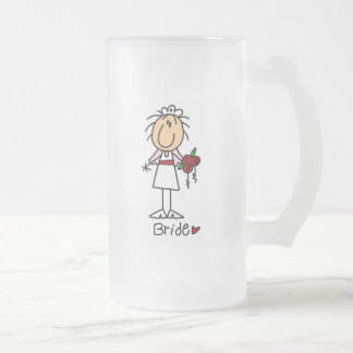 Die Braut-T-Shirts und die Geschenke Mattglas Bierglas