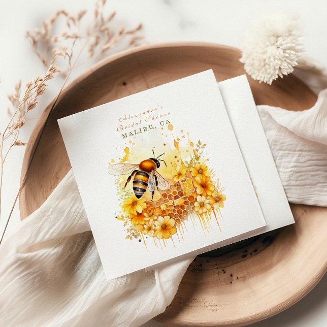 Die Braut um goldenen Honig blühen Serviette (Von Creator hochgeladen)