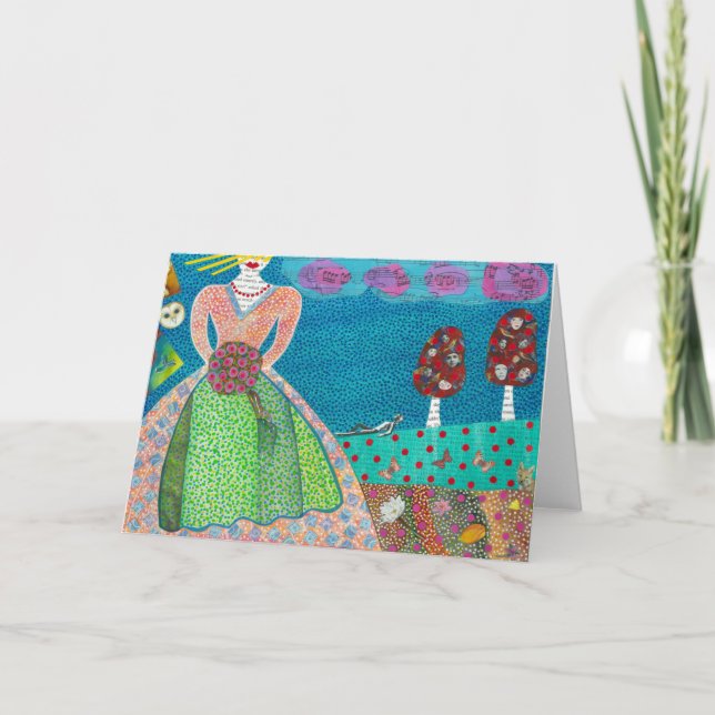 Die Braut und die Fuchsgrüße Karte (Vorderseite)