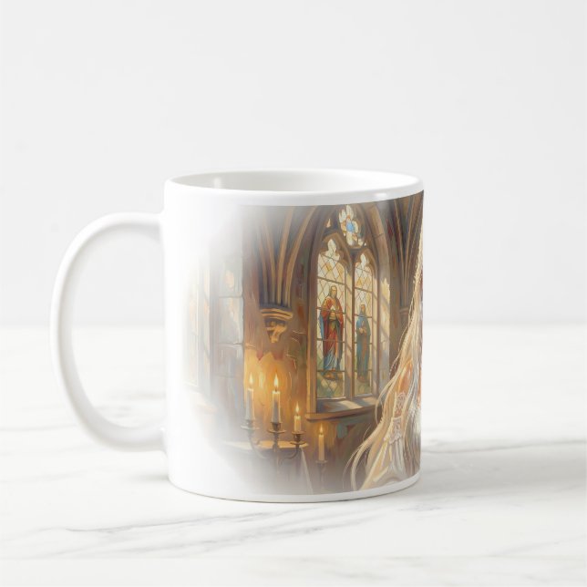 Die Braut wartet Kathedrale Grace Tasse (Links)