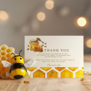 Die Braut zu Bienenwabendusche Dankeskarte