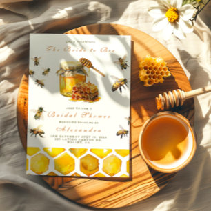 Die Braut zu Bienenwabendusche Einladung
