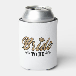 Die Braut zum zu sein kann Cool-Gold u. Schwarzes Dosenkühler