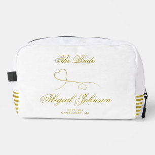 Die Braut - zwei elegante Goldenherzen Waschbeutel