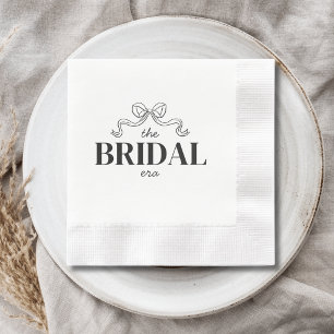 Die Brautzeit   Band-Bogen-Skizze Hochzeitsdusche Serviette