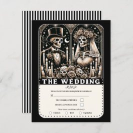 DIE BREITE Tarot Skelette Bride & Groom UAWG Einladung