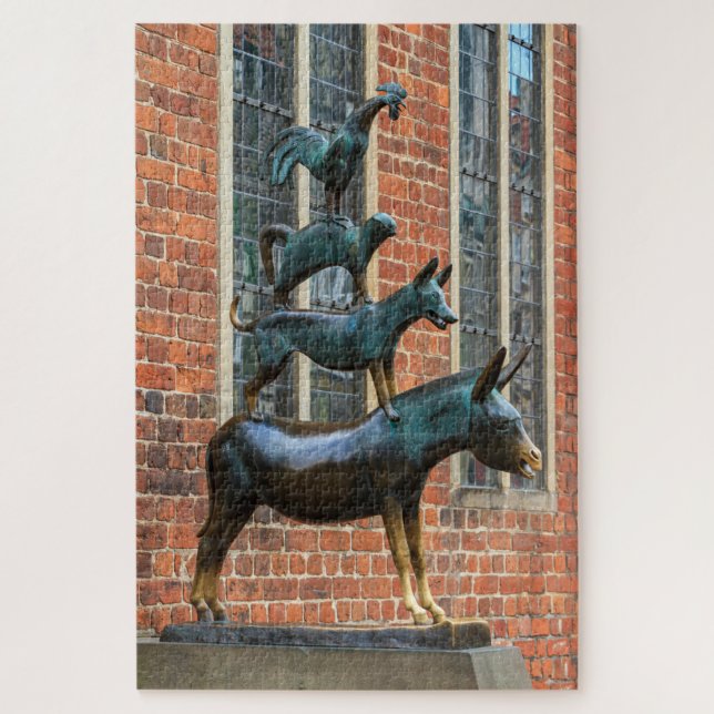 Die Bremer Stadtmusikanten Puzzle (Vertikal)