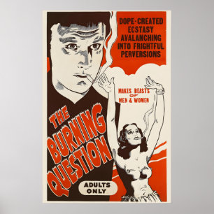 Die Brennende Frage 1940er Reefer Vintage Stil Poster