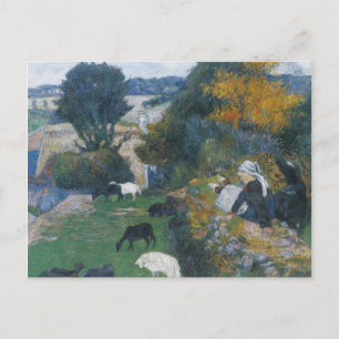 Die bretonische Schäferin von Paul Gauguin Postkarte