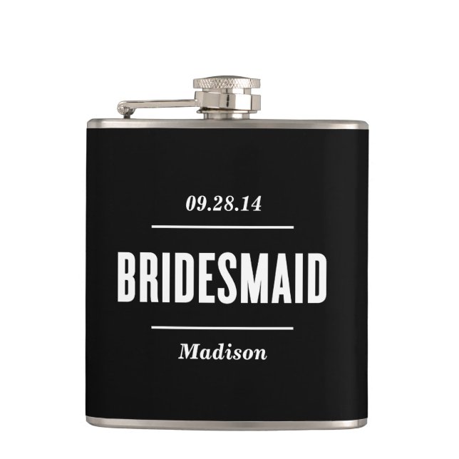 Die Bridesmaid | Hochzeitsflasche Flachmann (Vorderseite)