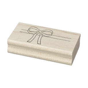 Die Briefmarke der Holzkunst von Ribbon und Bow Gummistempel