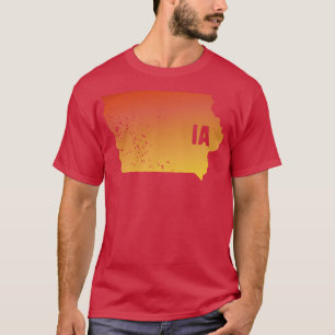 Die Briefmarke der US-Staatsstolz in Iowa-IA-Brief T-Shirt