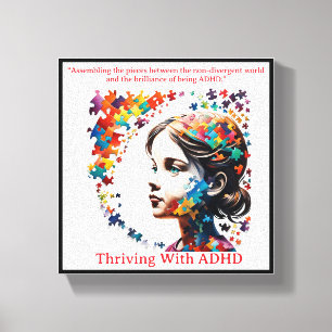 Die Brillanz von ADHD Leinwanddruck