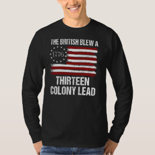 Die Briten brachten am 4. Juli (am T-Shirt