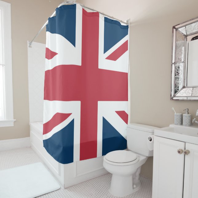 Die britische Flagge Union Jack Duschvorhang (Beispiel)