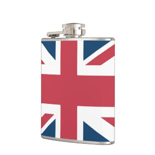 Die britische Flagge Union Jack Flachmann