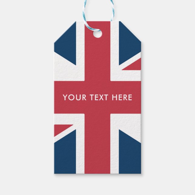 Die britische Flagge Union Jack Geschenkanhänger (Vorderseite)