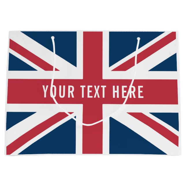 Die britische Flagge Union Jack Große Geschenktüte (Vorderseite)