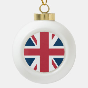 Die britische Flagge Union Jack Keramik Kugel-Ornament