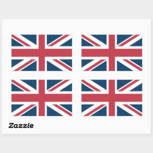 Die britische Flagge Union Jack Rechteckiger Aufkleber
