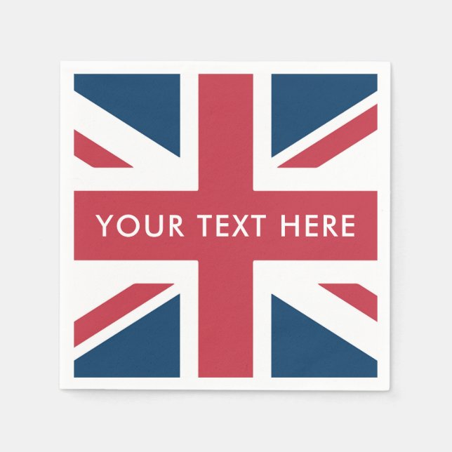 Die britische Flagge Union Jack Serviette (Vorderseite)