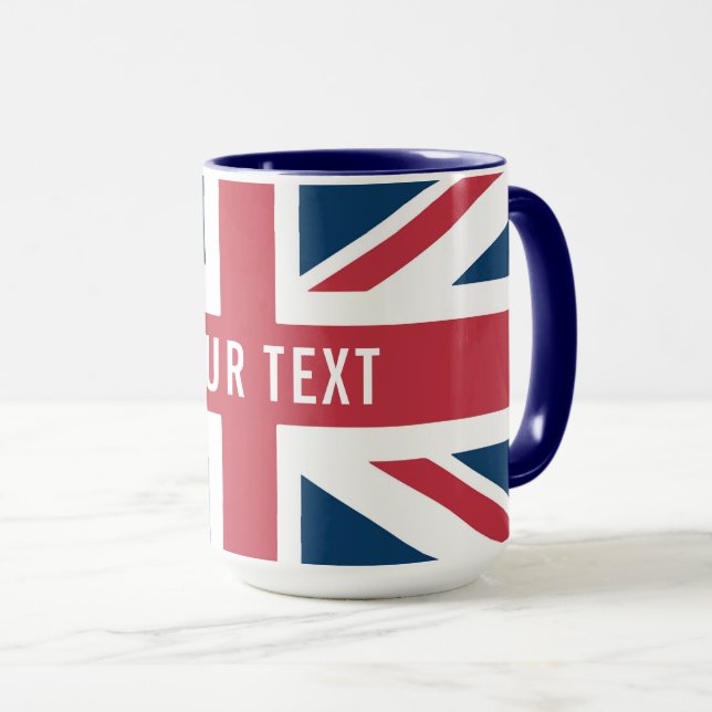 Die britische Flagge Union Jack Tasse (VorderseiteRechts)
