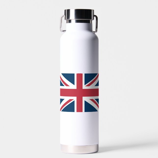 Die britische Flagge Union Jack Trinkflasche (Vorne)
