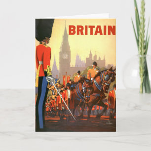 Die britische Königliche Garde des Vintagen Königs Karte