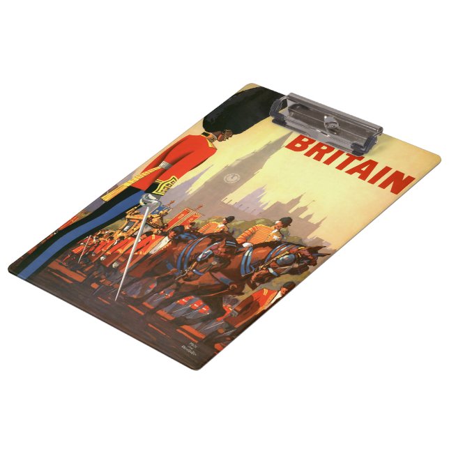 Die britische Königliche Garde des Vintagen Königs Klemmbrett (Schrägansicht)