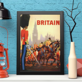 Die britische Königliche Garde des Vintagen Königs Poster