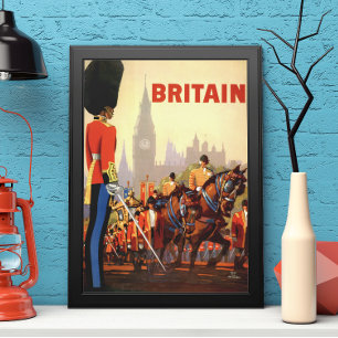 Die britische Königliche Garde des Vintagen Königs Poster