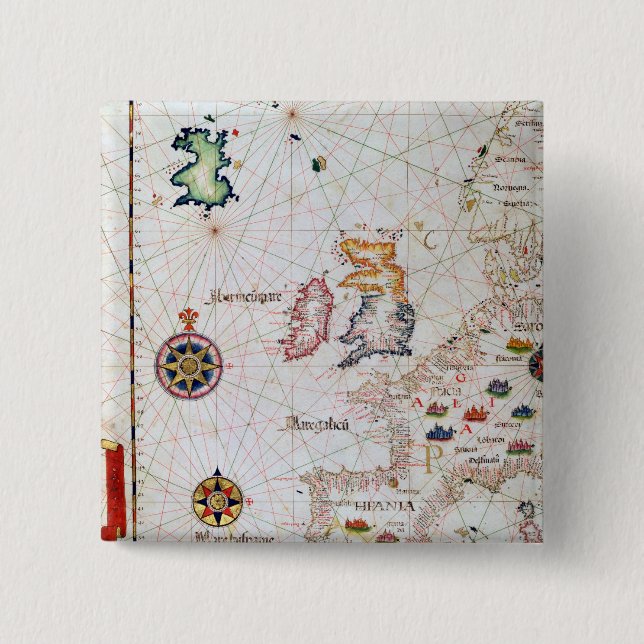 Die britischen Inseln, die Iberia und das Button (Vorderseite)