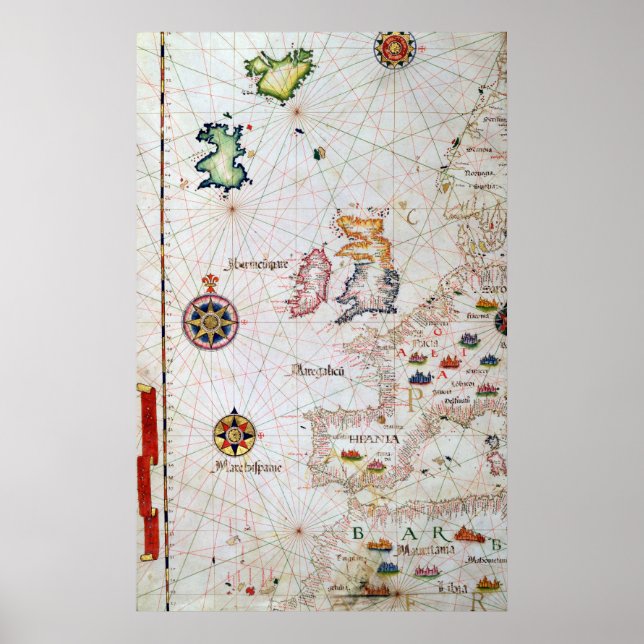 Die britischen Inseln, Iberien und Nordwestafrika Poster (Vorne)