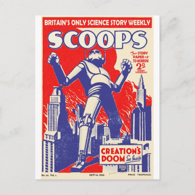 Die britischen Roboter kommen! Postkarte (Vorderseite)