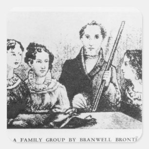 Die Bronte Familie Quadratischer Aufkleber