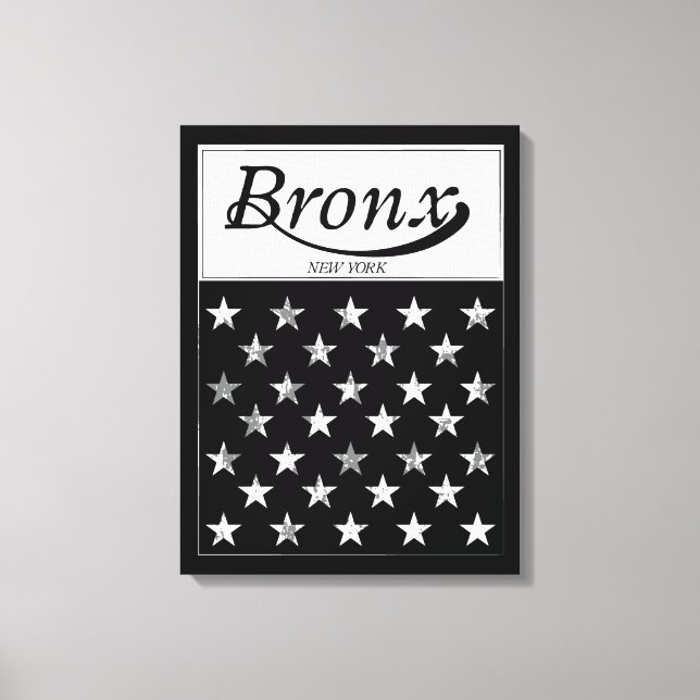 Die Bronx | New York American Flag Leinwanddruck (Vorderseite)