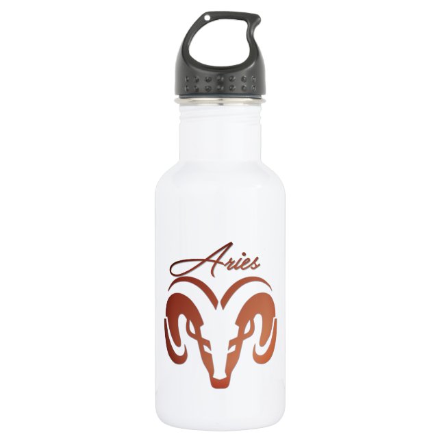 Die Bronze reißt die Strömung der Zodiac Edelstahlflasche (Vorderseite)
