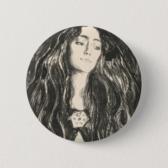 Die Brooch Eva Mudocci Edvard Munch Button (Vorderseite)