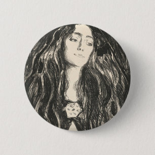 Die Brooch Eva Mudocci Edvard Munch Button