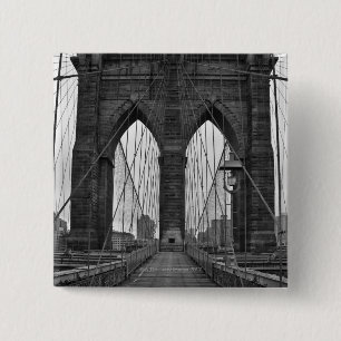 Die Brooklyn Bridge in New York City Button