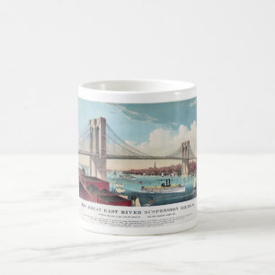 Die Brooklyn-Brücke in New York City ab 1883 Tasse