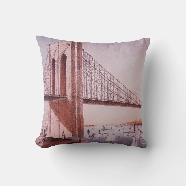 Die Brooklyn-Brücke Kissen (Vorderseite)