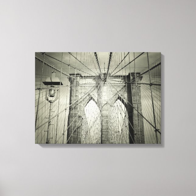 Die Brooklyn-Brücke Leinwanddruck (Vorderseite)