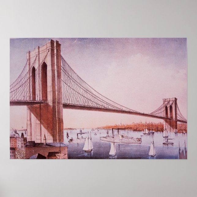 Die Brooklyn-Brücke Poster (Vorne)