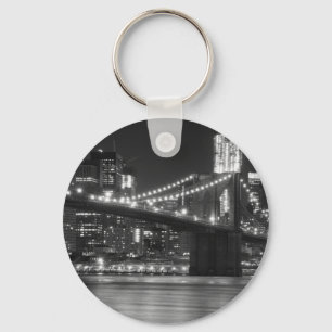 Die Brooklyn-Brücke - Schwarzweiss Schlüsselanhänger