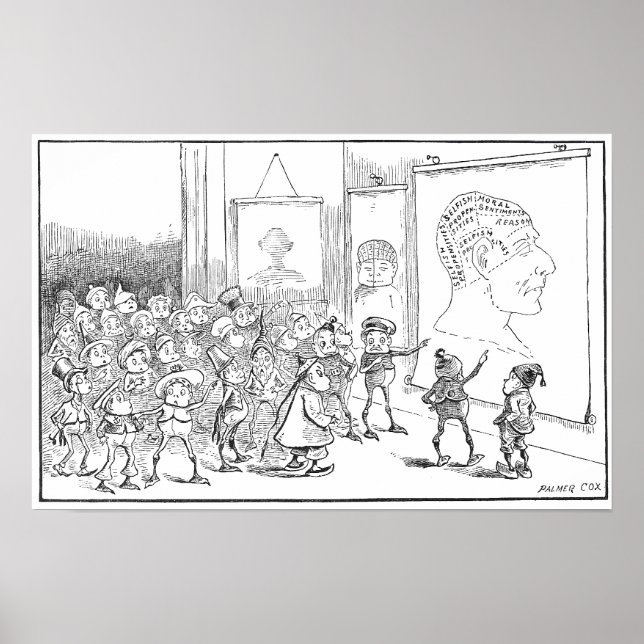 Die Brownnies-Studie Phrenology Poster (Vorne)